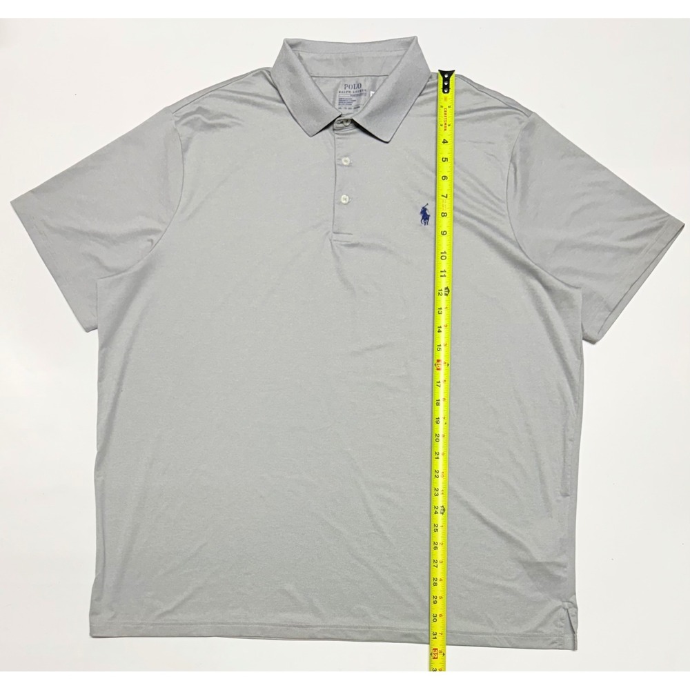Polo Ralph Lauren Performance Shirt Mens XXL Gray Short Sleeve Golf Polo Pique